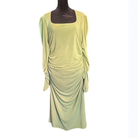 Roberto Cavalli (Class) olive green dress gold snake zipper limited edition - Picture 3 of 16
